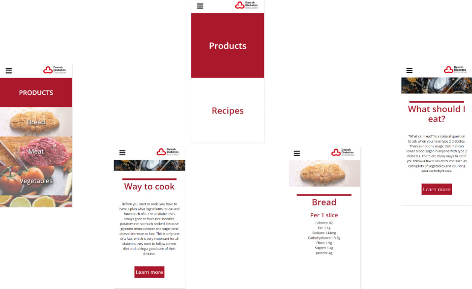 5 pictures of the diabetes association app