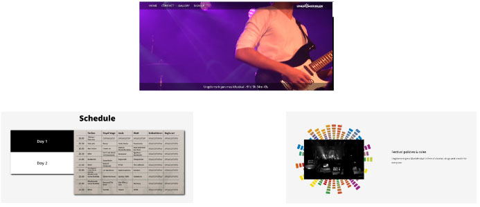 3 pictures of ungdomsringens website